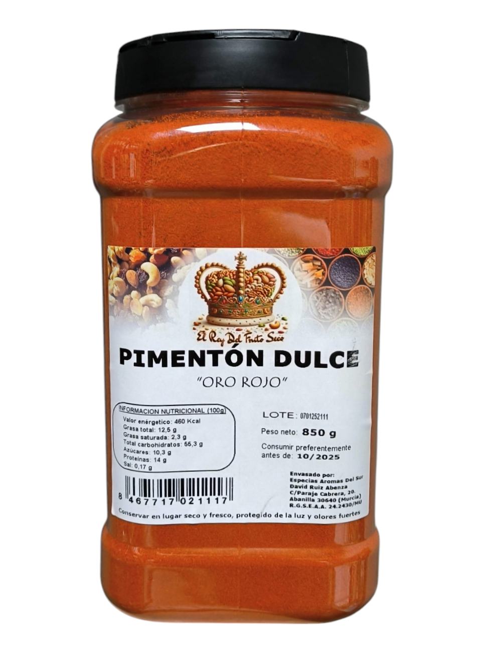 Pimenton Dulce ``Oro Rojo´´ 850 gr