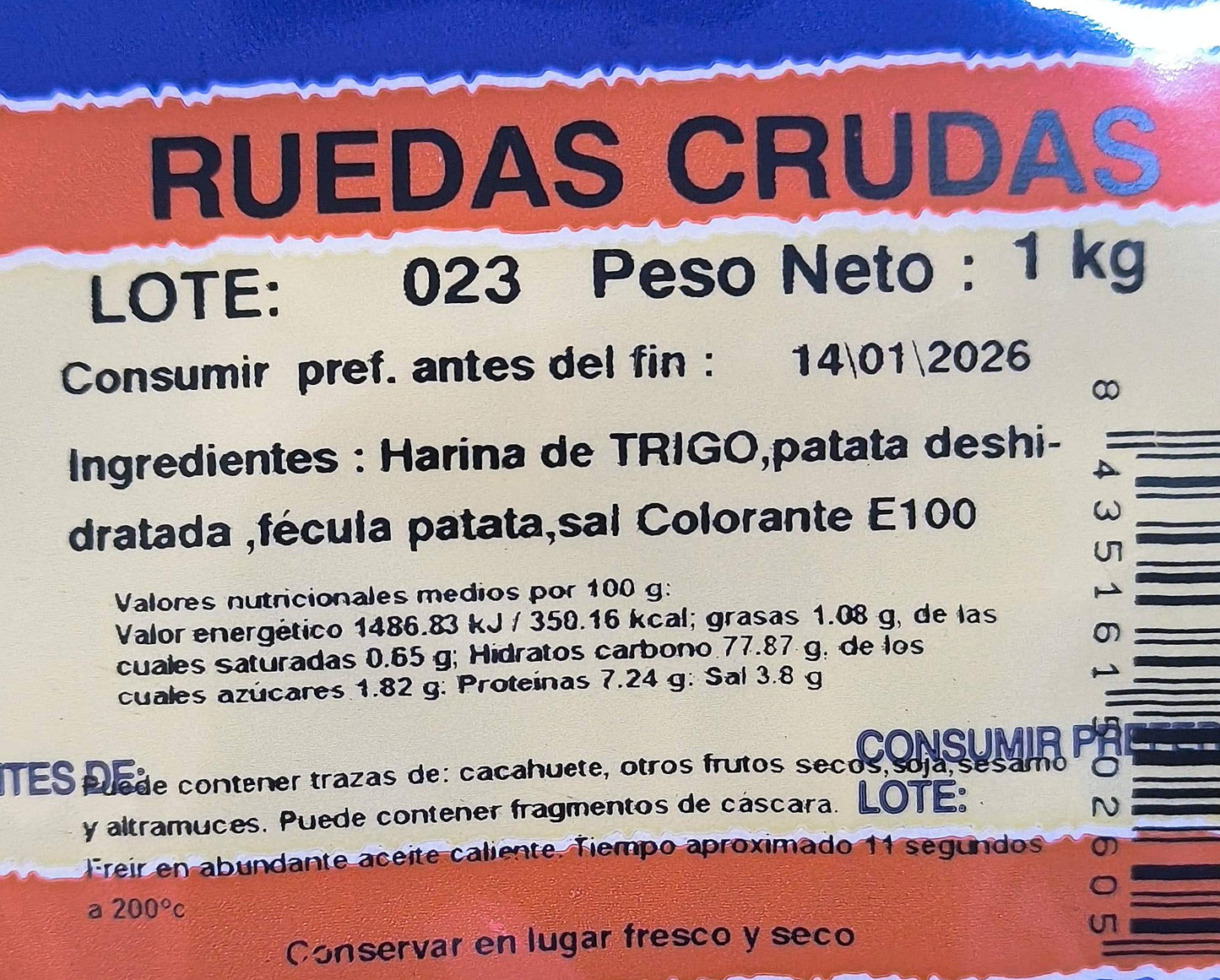Ruedas Crudas para Freir