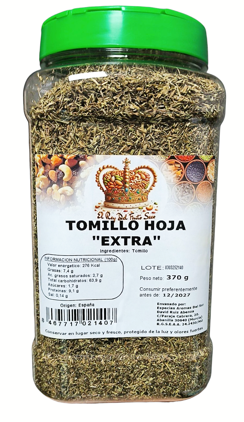 Tomillo 370 gr Origen España