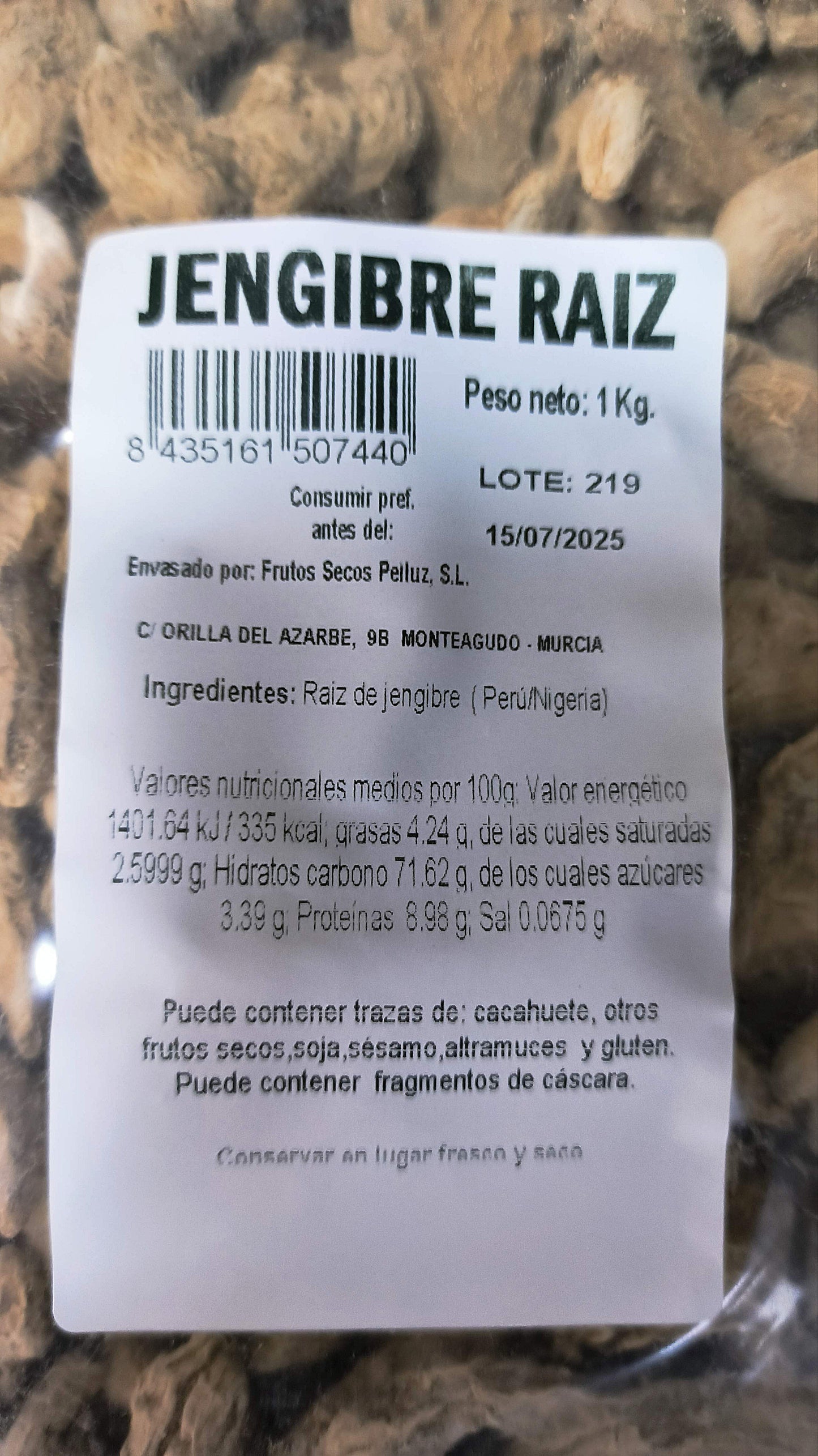 Jengibre Raiz 1 Kg