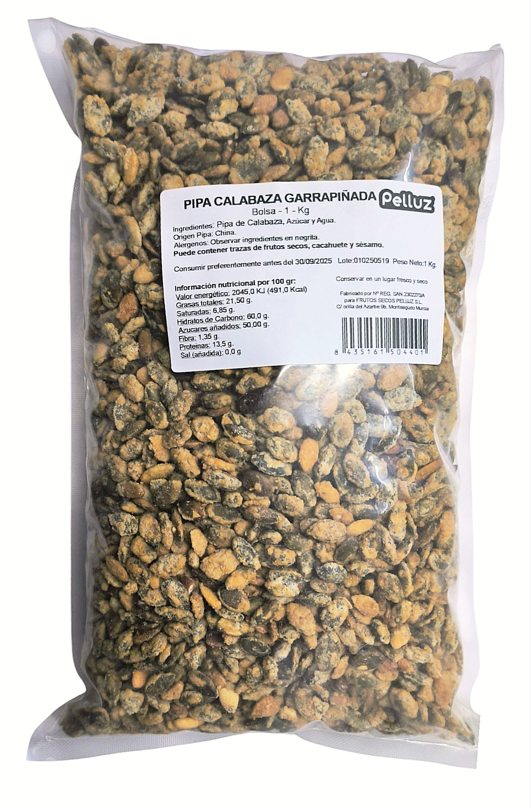 Pipas de Calabaza Garrapiñadas 1 Kg