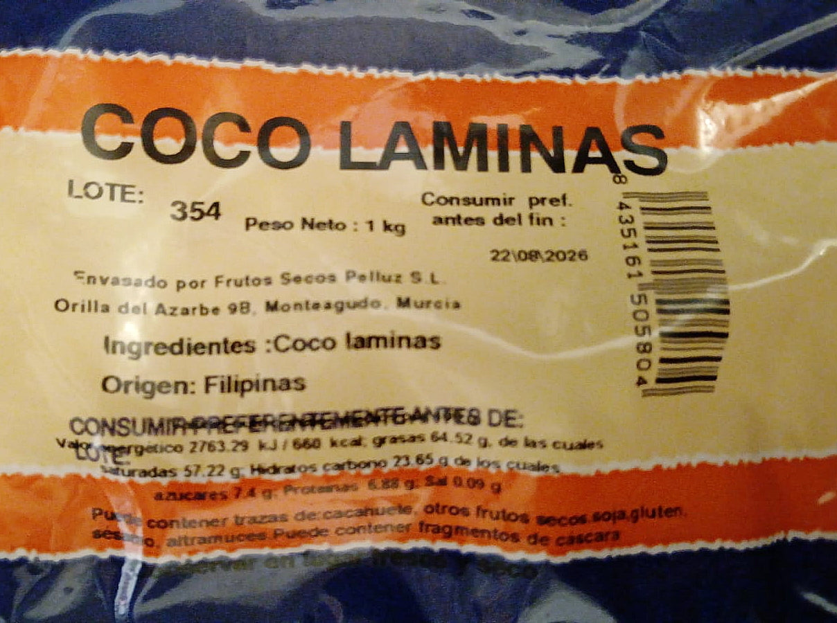 Coco Rallado en Laminas 1 Kg