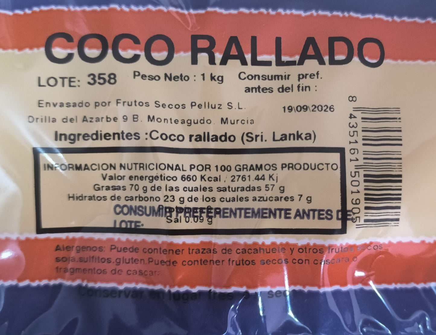 Coco Rayado 1 Kg
