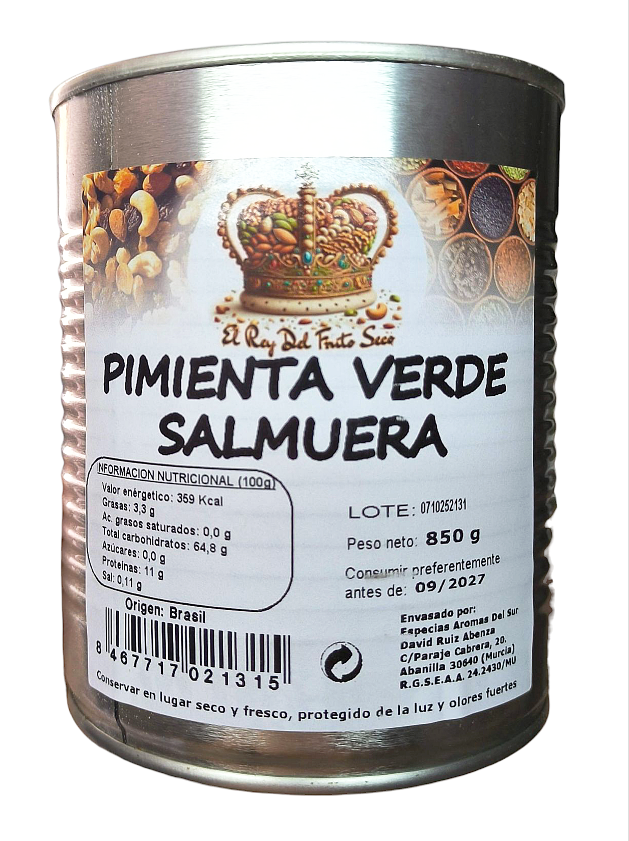 Pimienta Verde en Salmuera 850 gr