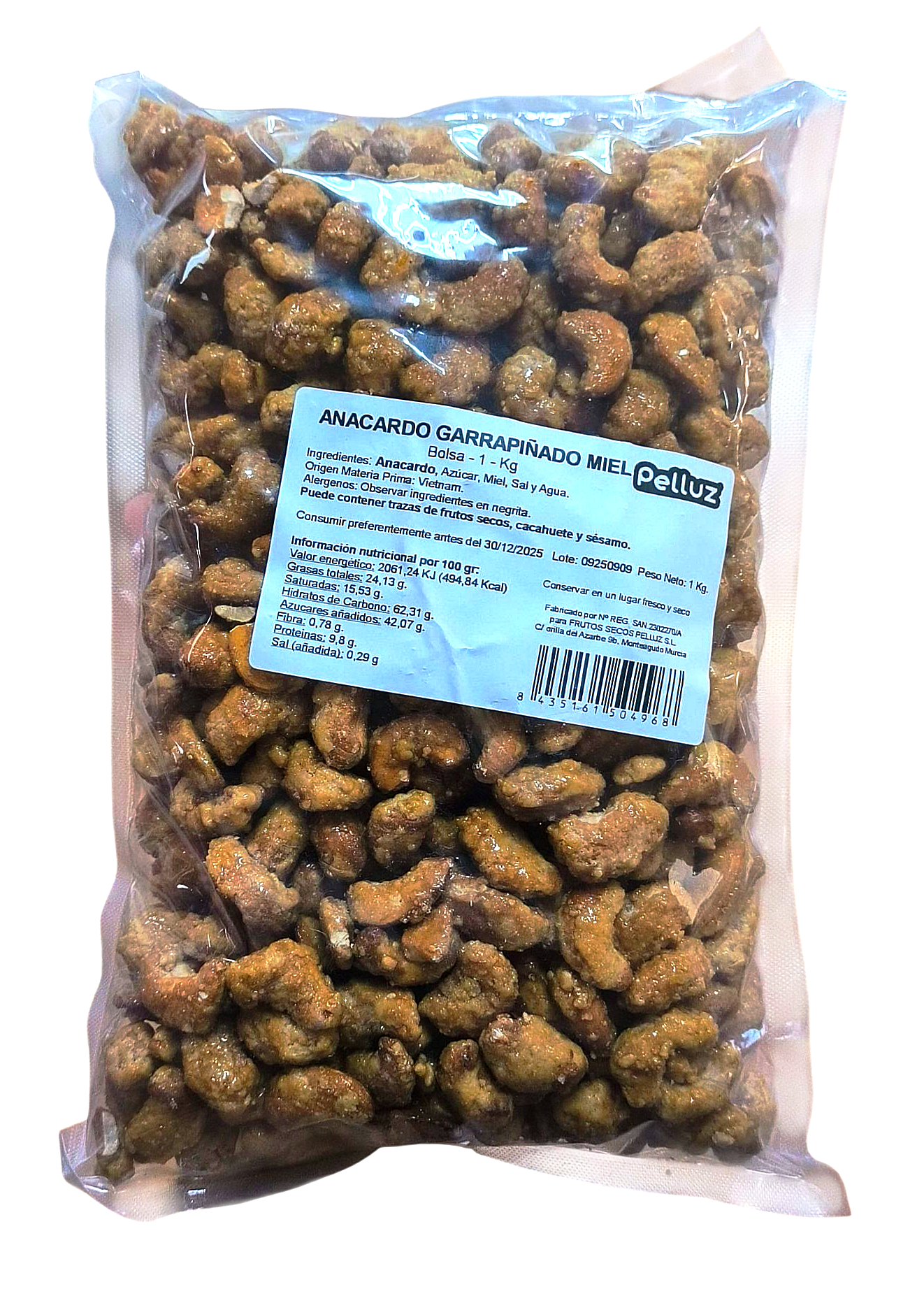 Anacardos Garrapiñados con miel 1 Kg