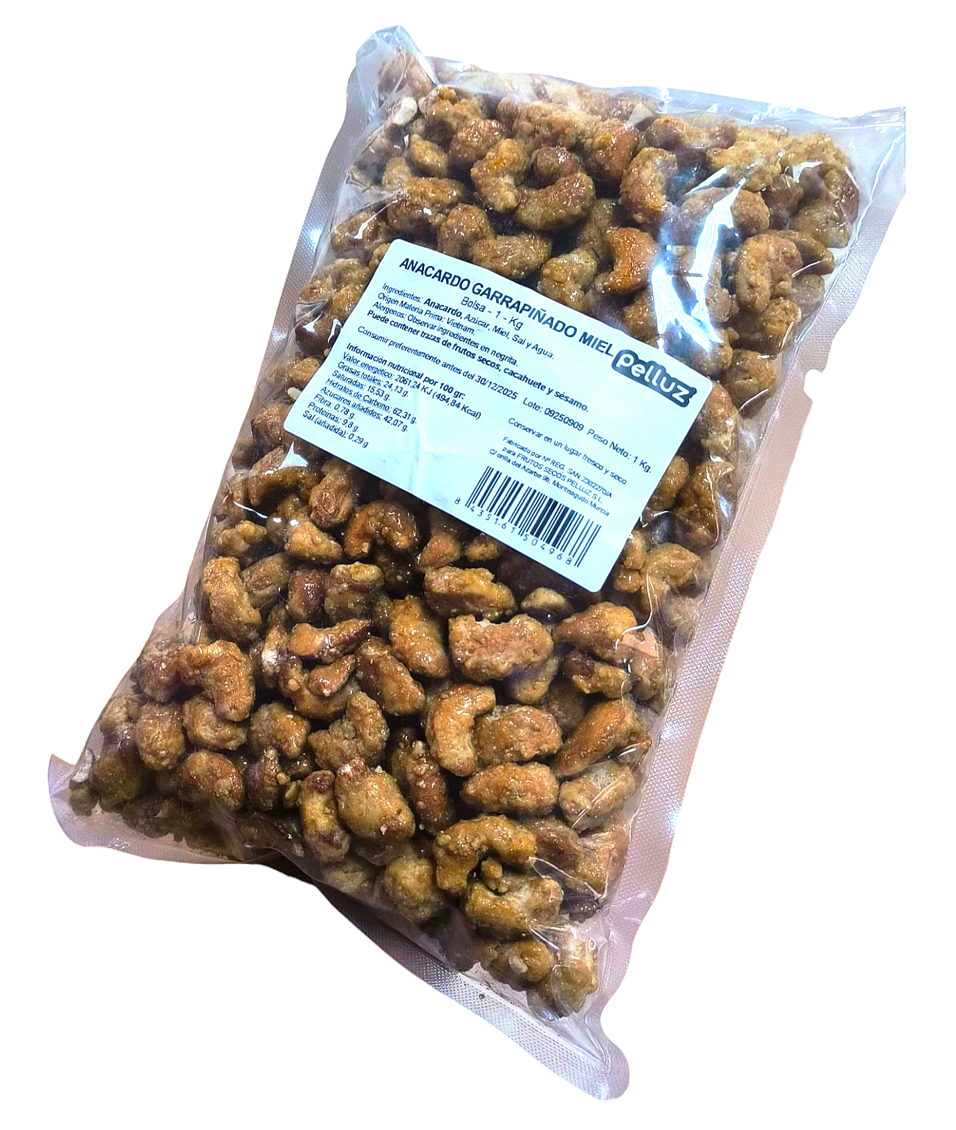 Anacardos Garrapiñados con miel 1 Kg