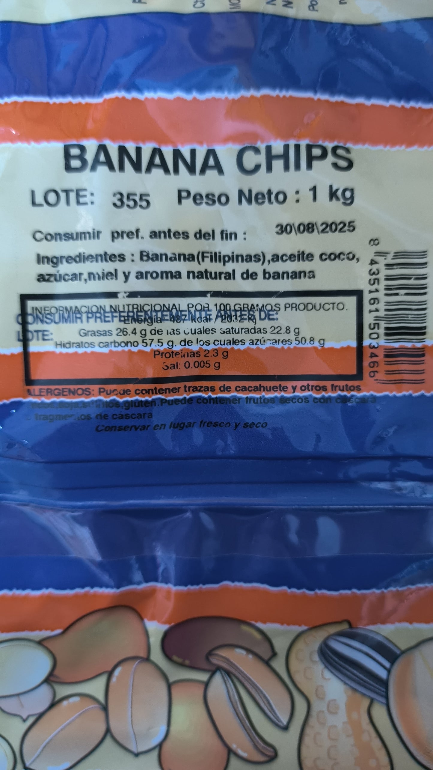 Dehydrierte Banane 1 kg