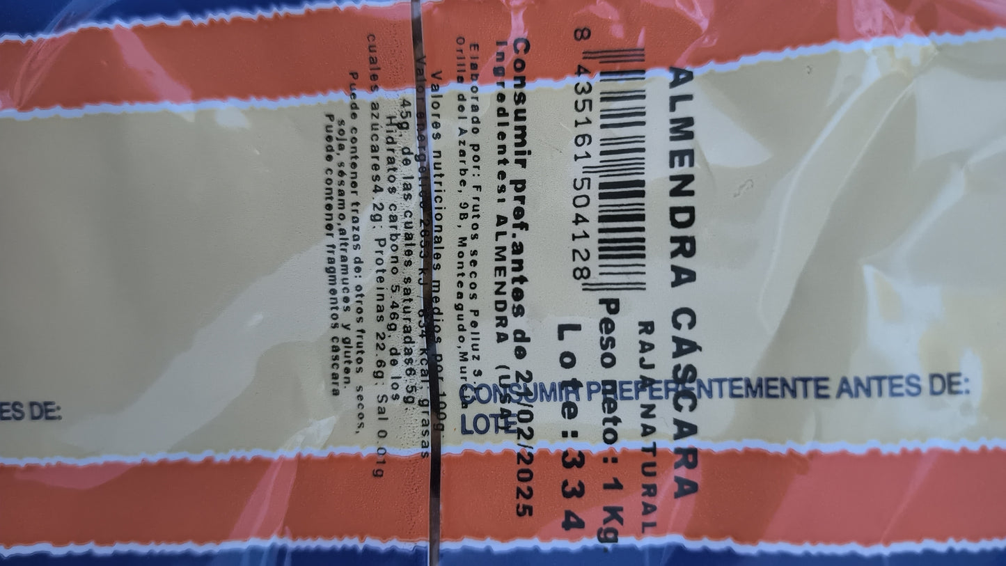 Gebrochene Mandeln mit Schale 1 kg