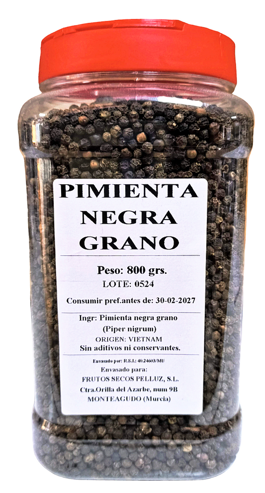 Pimienta negra grano 800 gr