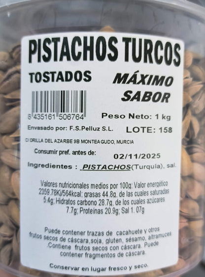 Pistachos Turcos 1 Kg Tostados con sal