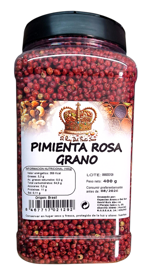 Pimienta Rosa en grano 400 gr