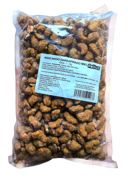 Anacardos Garrapiñados con miel 1 Kg