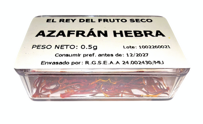 Azafrán en Hebras 12,5 g (25 x 0,5 g) – Azafrán Puro Origen Irán – Especia Premium para Paella, Arroces y Cocina Gourmet