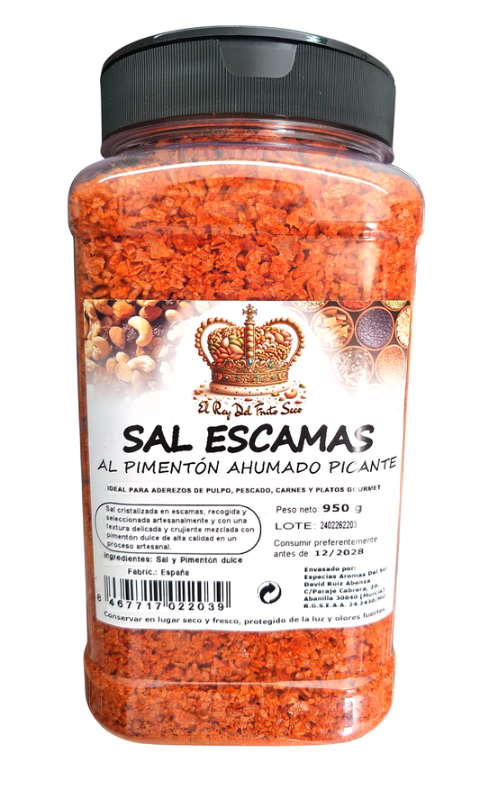 Sal en Escamas con Pimentón Ahumado Picante 950 g