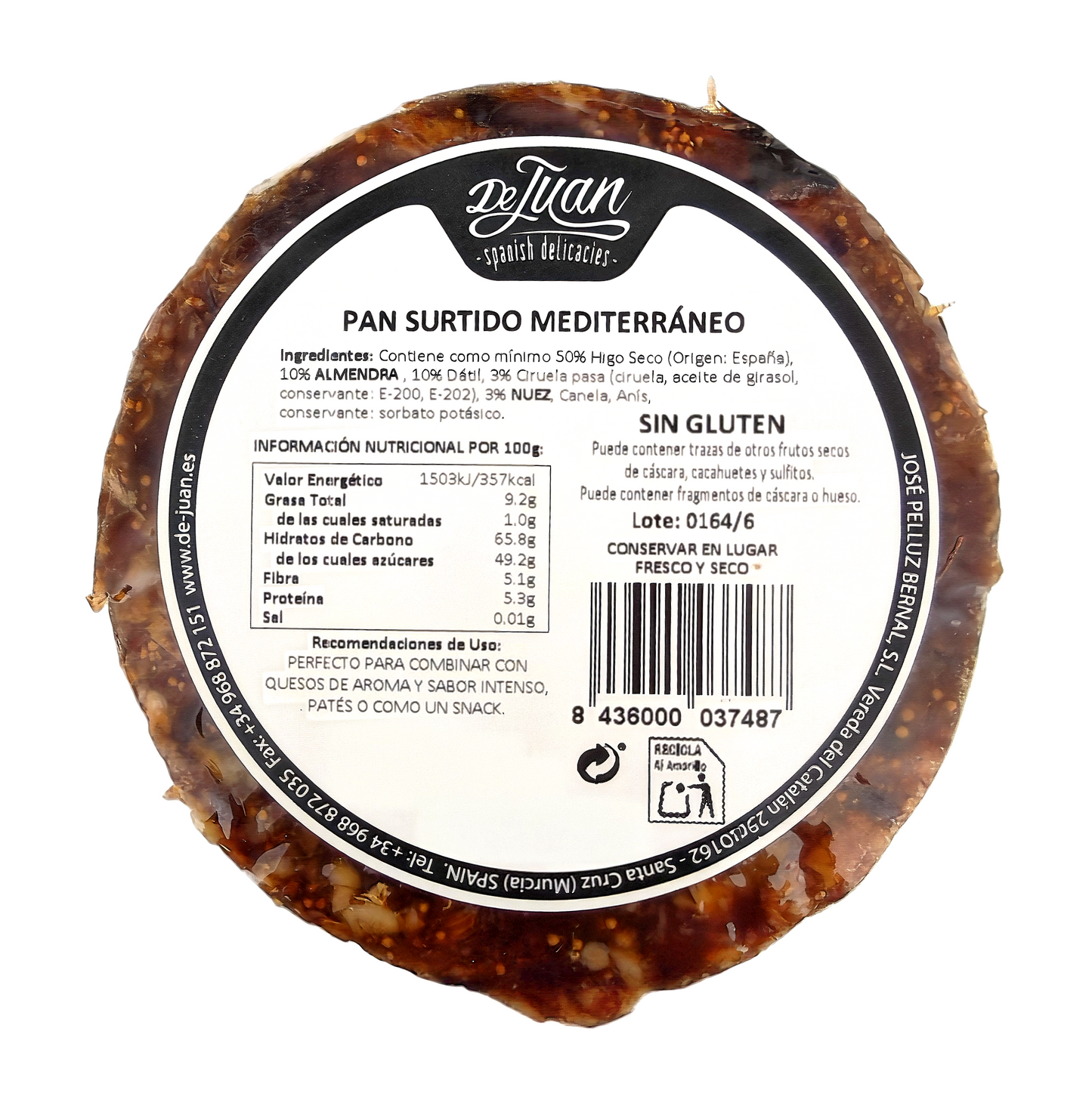 Pan Surtido Mediterráneo de Higo con Frutos Secos – 400 g