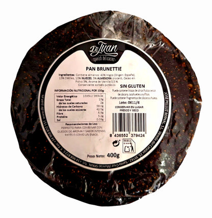 PAN BRUNETTIE 400g – UNA DELICIOSA COMBINACIÓN DE FRUTOS SECOS, HIGO Y CACAO