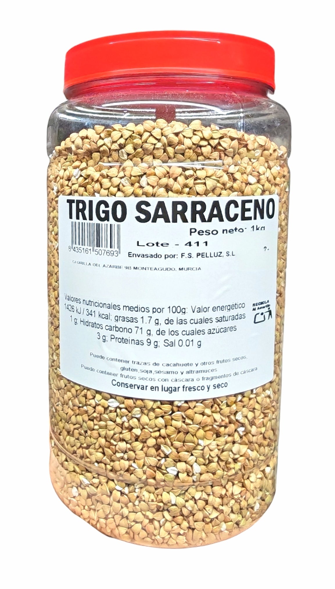 Trigo Sarraceno 1 kg – Grano de Trigo Sarraceno para Cocina, Repostería y Elaboración de Recetas | Alforfón, Fagopyrum Esculentum | Formato Ahorro