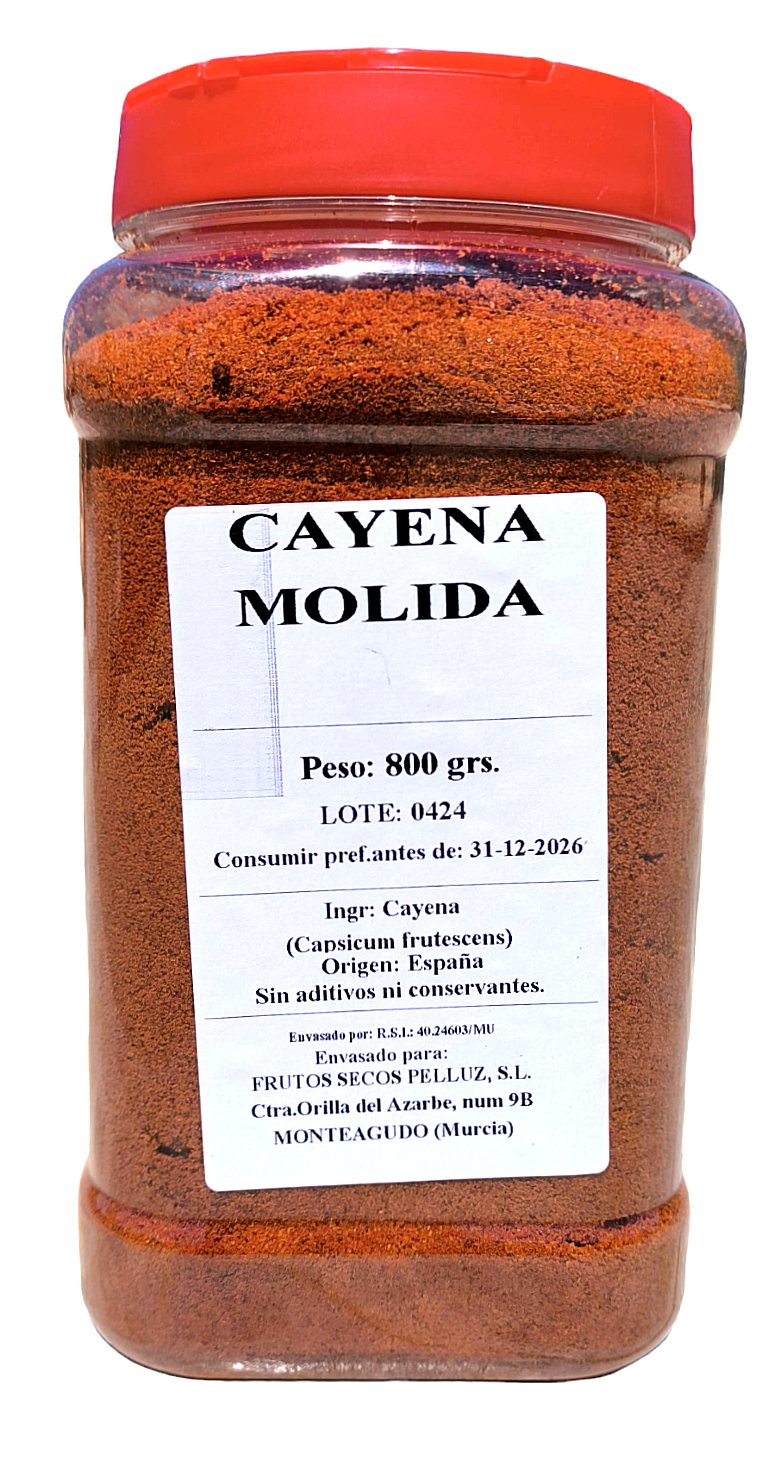 Cayena Molida de origen español 800 gr - El Rey Del Fruto Seco