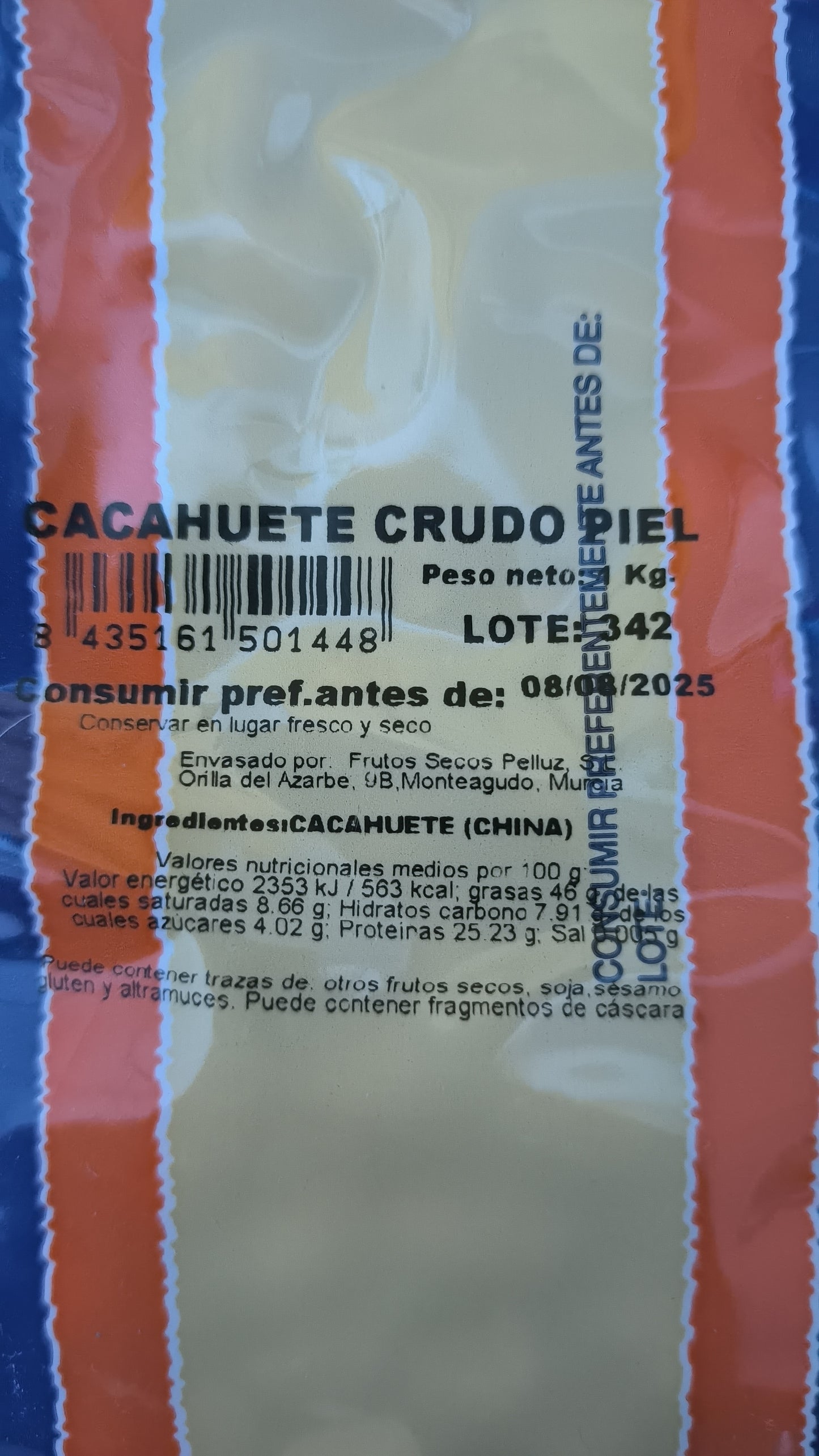 Cacahuetes naturales con piel 1 Kg