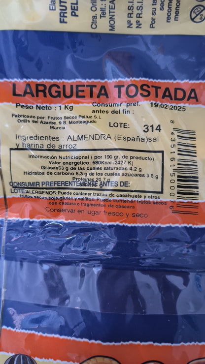 Almendras Tostadas Sal 1Kg